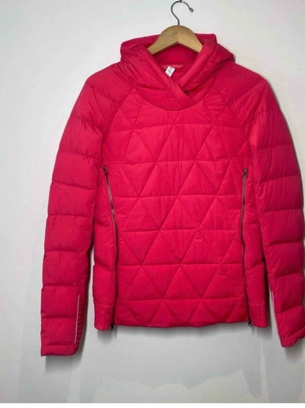 Lululemon Pink Fluffed Up Pullover Goose Down Quilted Jacket